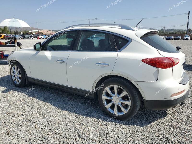 INFINITI EX37 BASE 2013 white  gas JN1BJ0HP4DM430137 photo #3