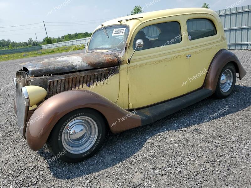 FORD TUDOR 1935 yellow   5W3806 photo #1