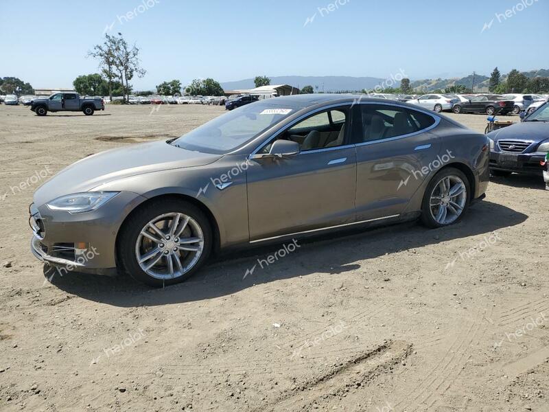 TESLA MODEL S 2015 tan hatchbac electric 5YJSA1E18FF111936 photo #1