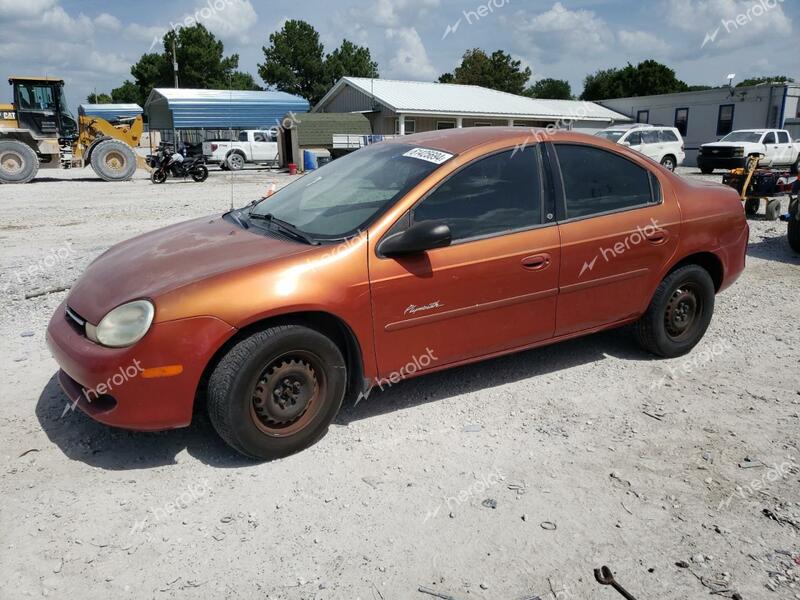 PLYMOUTH NEON BASE 2000 orange sedan 4d gas 1P3ES46CXYD512412 photo #1