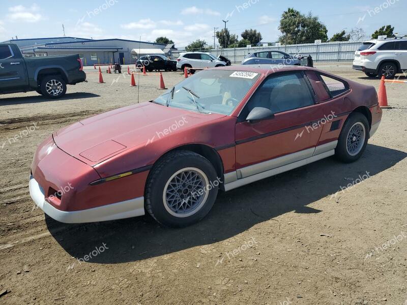 PONTIAC FIERO GT 1987 burgundy  gas 1G2PG1190HP235289 photo #1