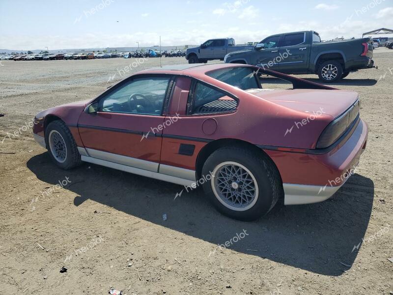 PONTIAC FIERO GT 1987 burgundy  gas 1G2PG1190HP235289 photo #3