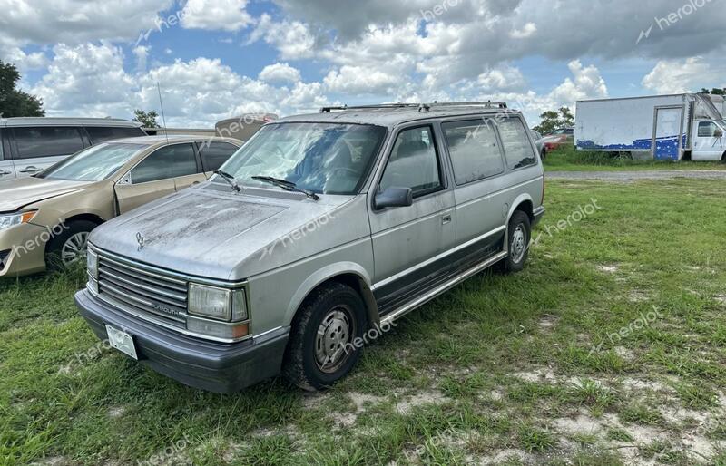 PLYMOUTH VOYAGER LE 1990 silver sports v gas 2P4FH5534LR684043 photo #3