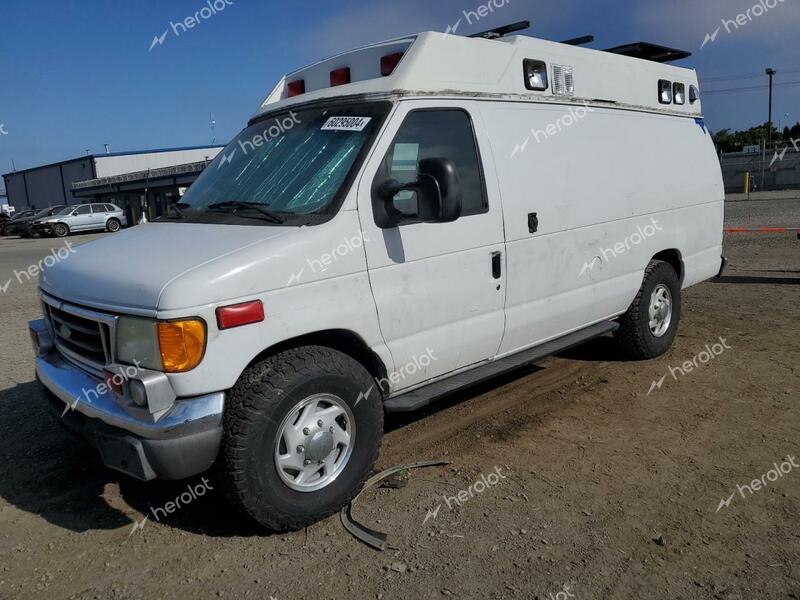 FORD ECONOLINE 2007 white extended diesel 1FDSS34P87DA69111 photo #1