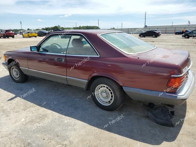 MERCEDES-BENZ 500 SEC 1985 red coupe gas WDBCA44D6FA141462 photo #3