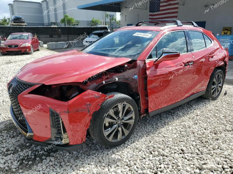 LEXUS UX 250H BA 2022 red  hybrid engine JTHR9JBH4N2058449 photo #1