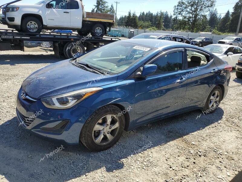 HYUNDAI ELANTRA SE 2014 blue  gas KMHDH4AE0EU061792 photo #1