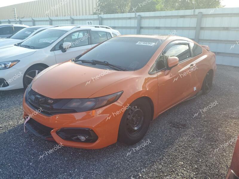 HONDA CIVIC SI 2014 orange coupe gas 2HGFG4A59EH704273 photo #1