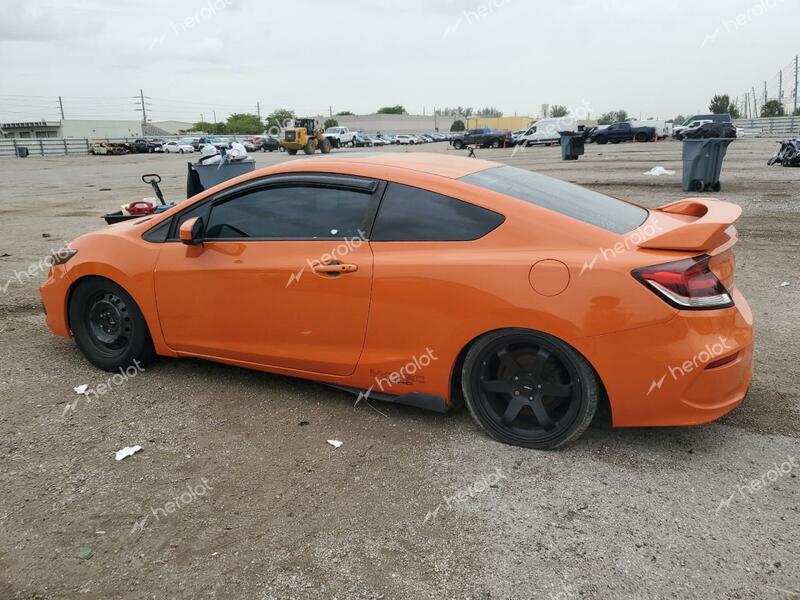 HONDA CIVIC SI 2014 orange coupe gas 2HGFG4A59EH704273 photo #3