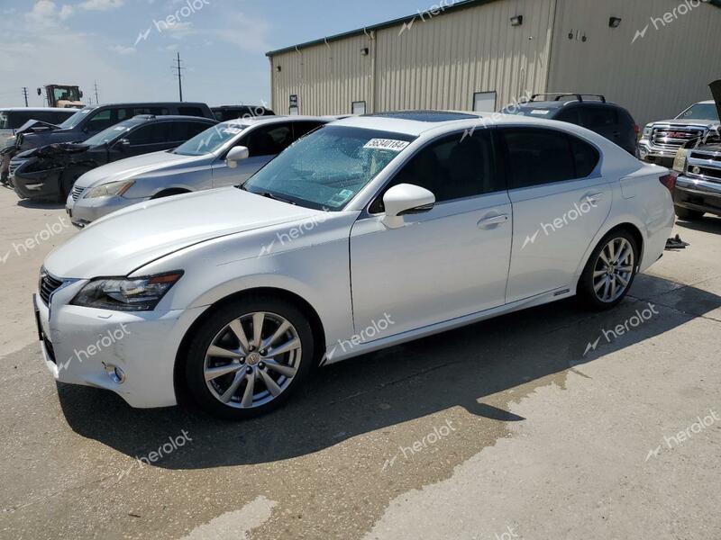 LEXUS GS 450H 2013 white  hybrid engine JTHBS1BL0D5002967 photo #1