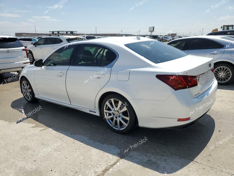 LEXUS GS 450H 2013 white  hybrid engine JTHBS1BL0D5002967 photo #3