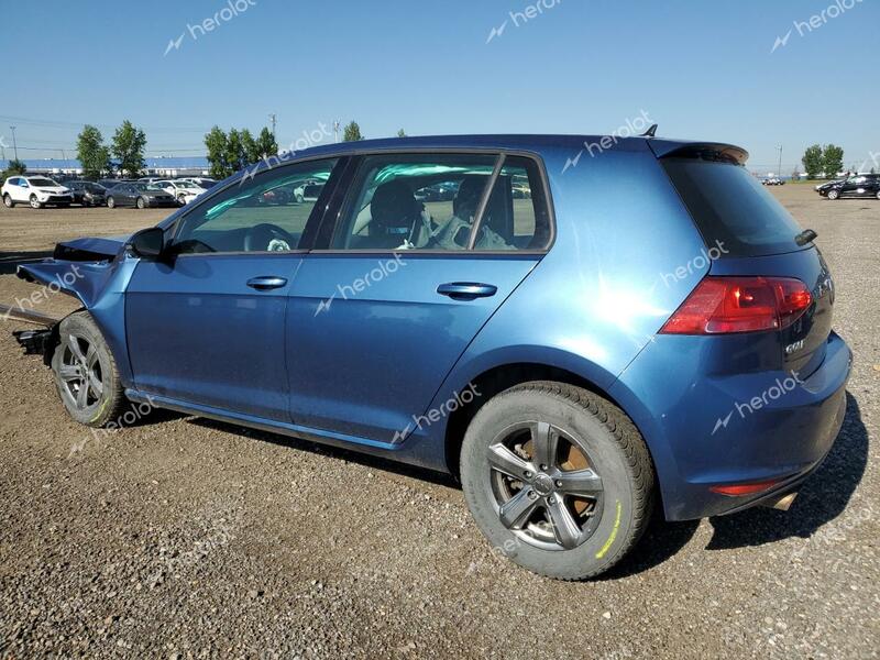 VOLKSWAGEN GOLF S 2017 blue hatchbac gas 3VW217AU5HM065450 photo #3