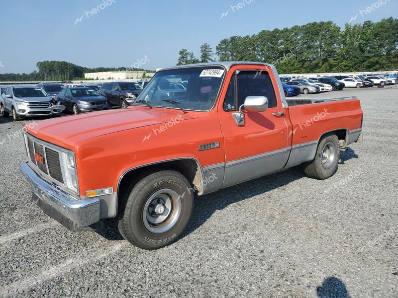 GMC C1500 1986 orange  gas 1GTDC14H1GF701233 photo #1