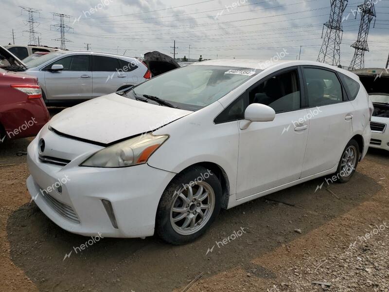 TOYOTA PRIUS V 2014 white station hybrid engine JTDZN3EU8E3310117 photo #1