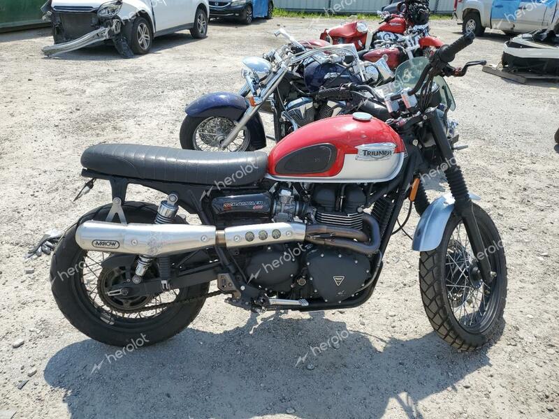 TRIUMPH MOTORCYCLE SCRAMBLER 2015 red  gas SMT925RN8FT683023 photo #1