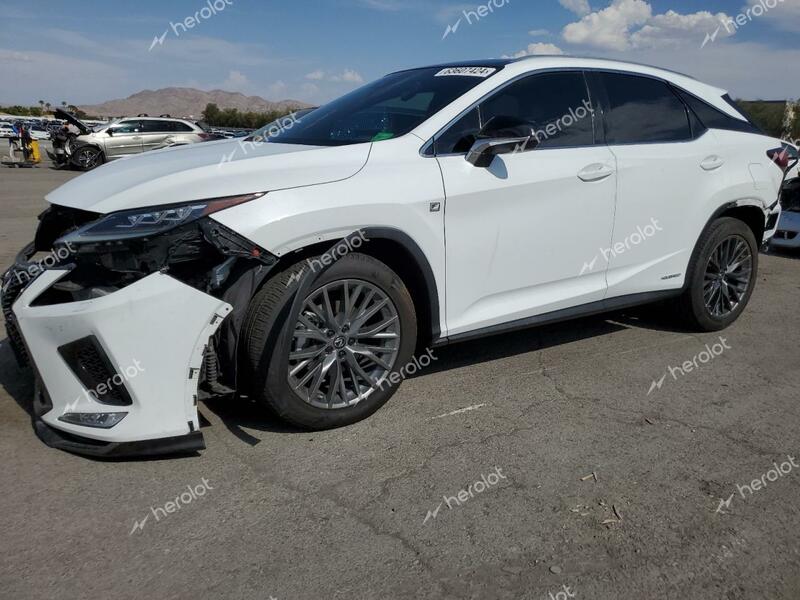 LEXUS RX 450H F 2020 white  hybrid engine 2T2YGMDA7LC044186 photo #1