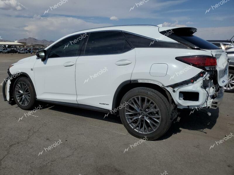 LEXUS RX 450H F 2020 white  hybrid engine 2T2YGMDA7LC044186 photo #3