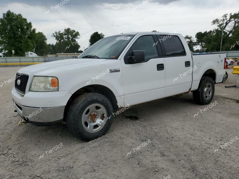 FORD F150 SUPER 2006 white crew pic gas 1FTPW14576KB13790 photo #1