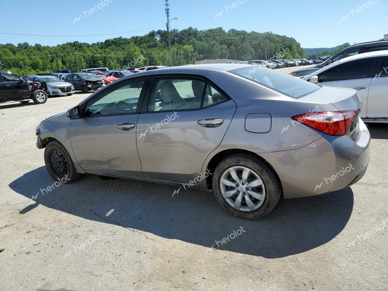 TOYOTA COROLLA L 2015 gray  gas 2T1BURHE9FC429511 photo #3