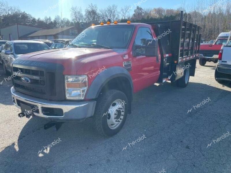 FORD F550 SUPER 2008 red chassis diesel 1FDAF57R68EA15438 photo #3