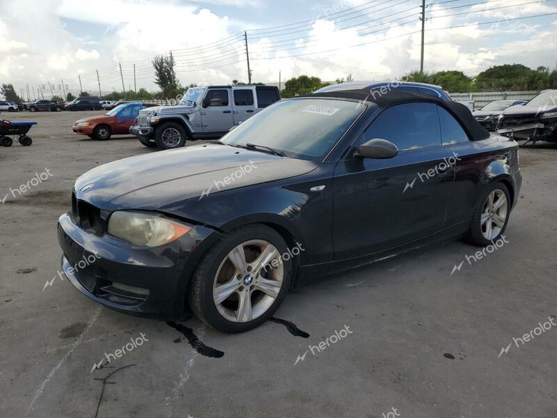 BMW 128 I 2008 black converti gas WBAUL73558VE88739 photo #1