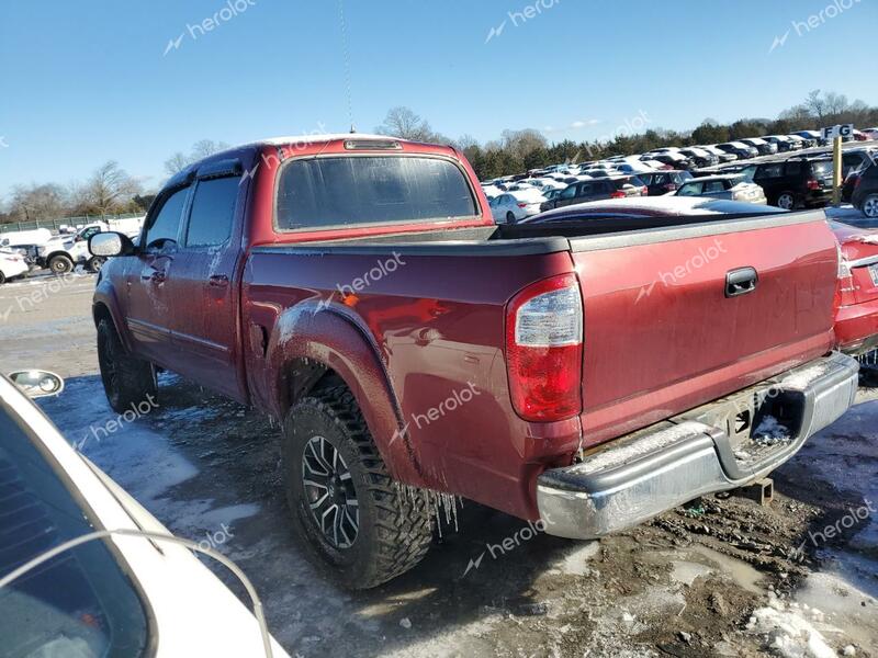 TOYOTA TUNDRA DOU 2006 maroon crew pic gas 5TBET34116S540957 photo #3