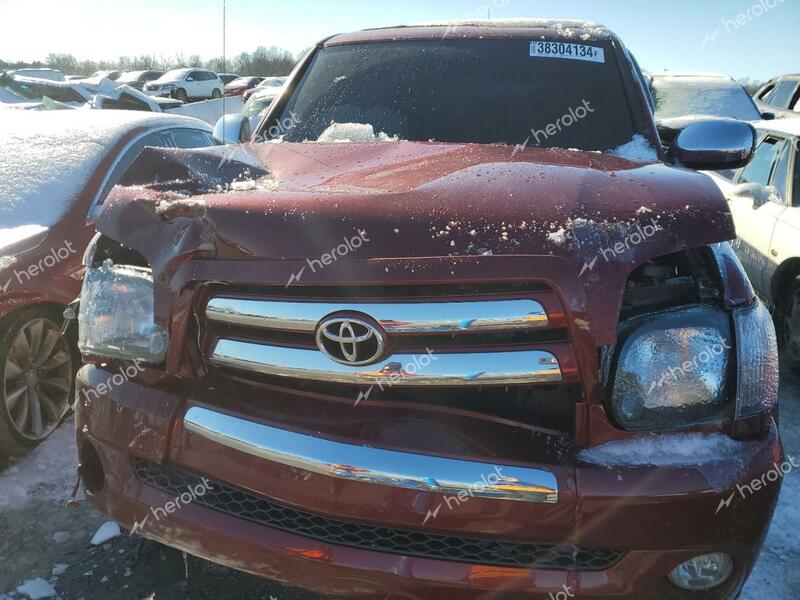 TOYOTA TUNDRA DOU 2006 maroon crew pic gas 5TBET34116S540957 photo #4