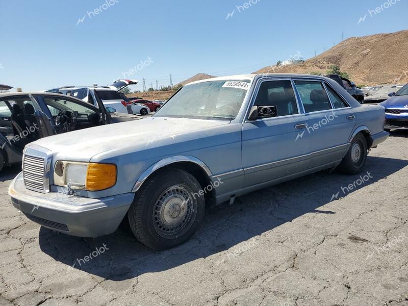 MERCEDES-BENZ 560 SEL 1987 blue  gas WDBCA39D5HA307220 photo #1