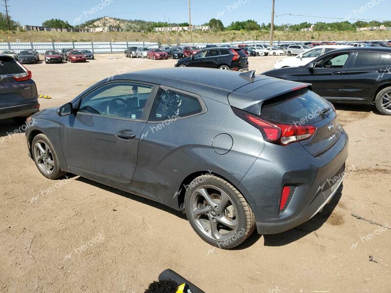 HYUNDAI VELOSTER B 2019 gray  gas KMHTG6AF8KU009423 photo #3