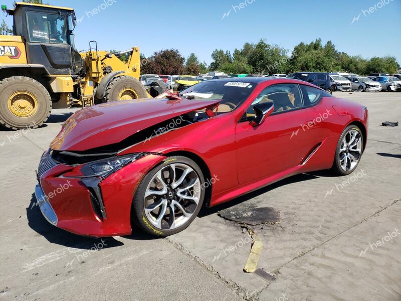 LEXUS LC 500 2018 red  gas JTHHP5AY0JA004625 photo #1