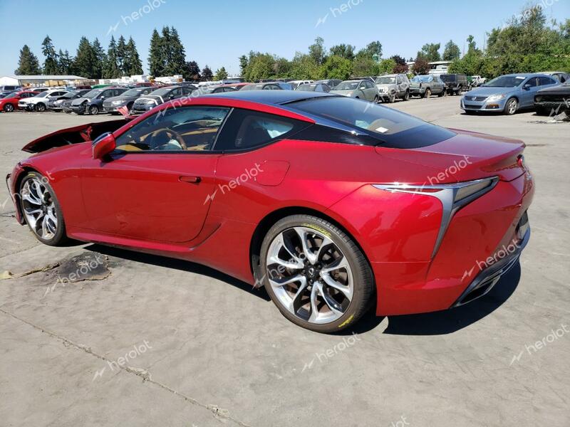 LEXUS LC 500 2018 red  gas JTHHP5AY0JA004625 photo #3