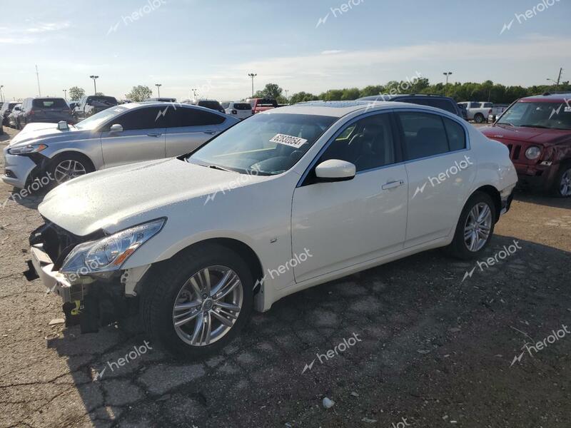 INFINITI Q40 2015 white  gas JN1CV6AR0FM521545 photo #1