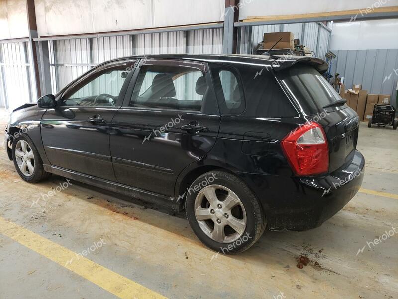 KIA SPECTRA5 5 2008 black hatchbac gas KNAFE161085013750 photo #3