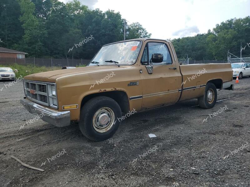 GMC C1500 1984 brown pickup gas 2GTDC14H2E1527922 photo #1