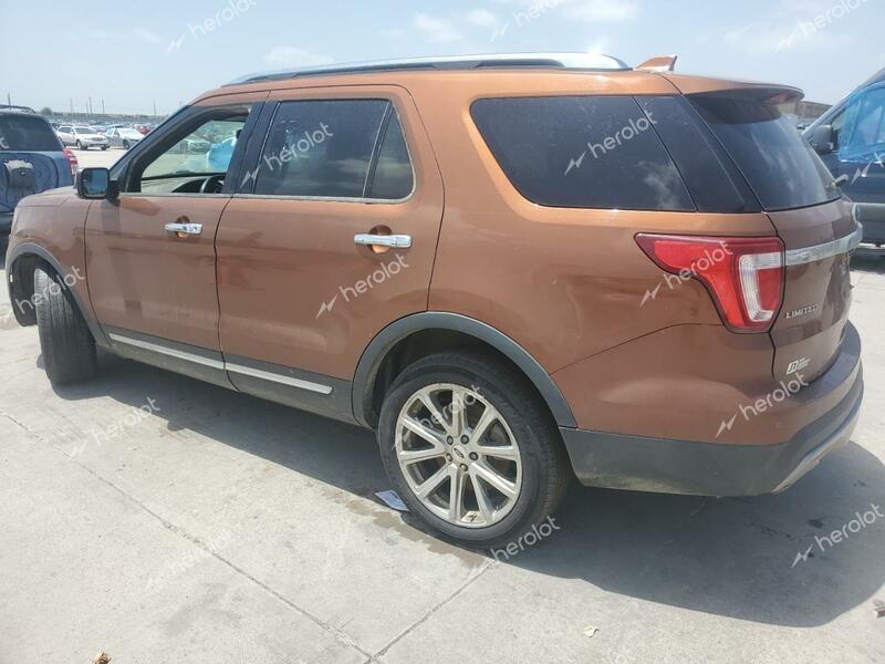 FORD EXPLORER L 2017 orange 4dr spor gas 1FM5K8F83HGC38497 photo #3