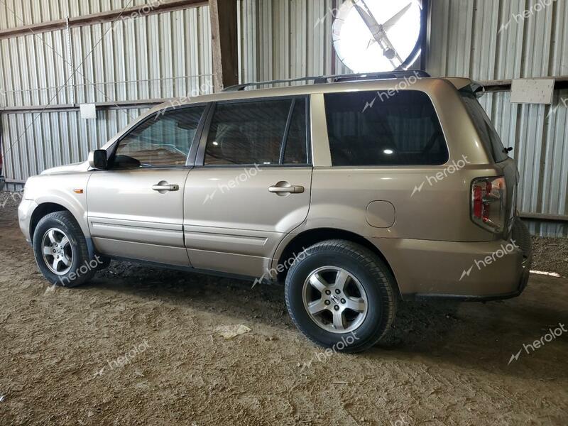 HONDA PILOT EX 2006 tan  gas 5FNYF28576B049476 photo #3