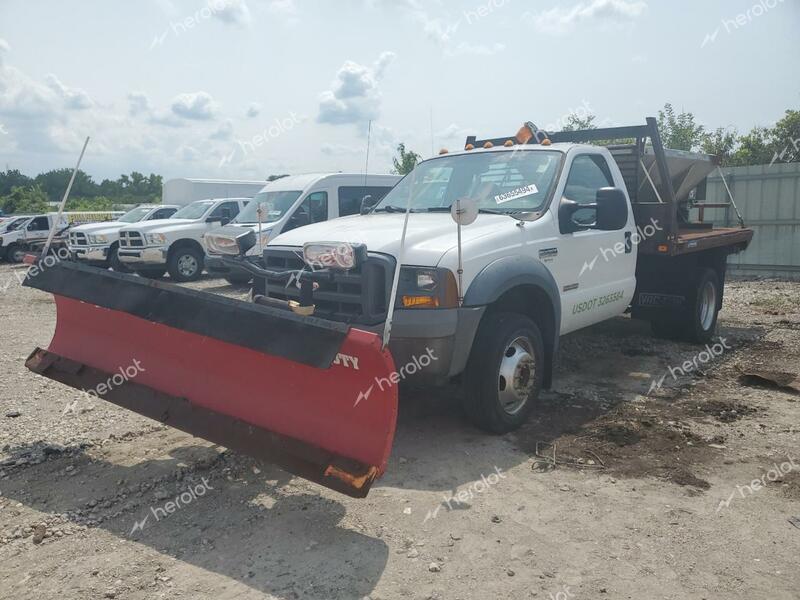 FORD F450 SUPER 2005 white chassis diesel 1FDXF47P85EC88282 photo #1