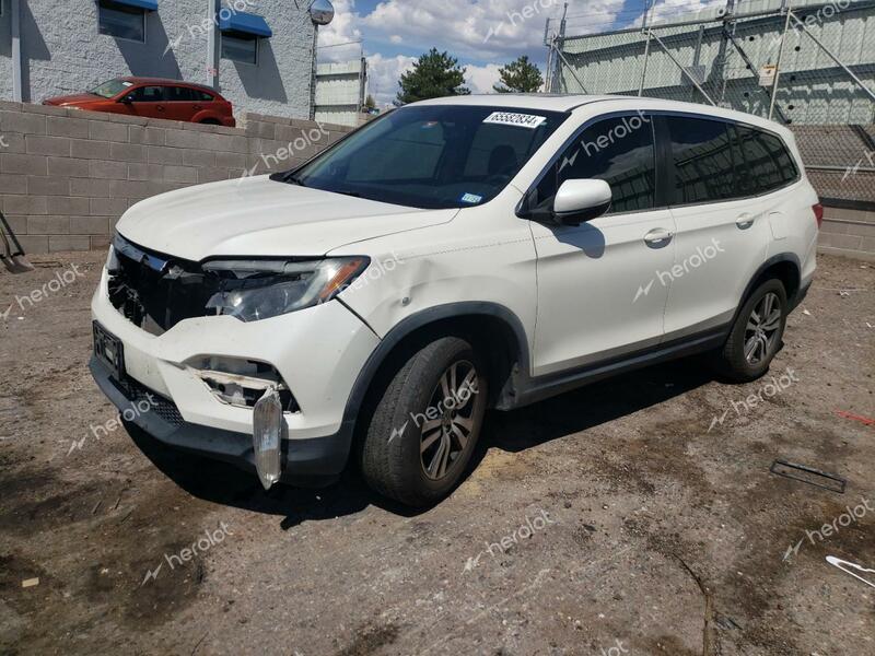 HONDA PILOT EXL 2017 white  gas 5FNYF5H57HB038689 photo #1