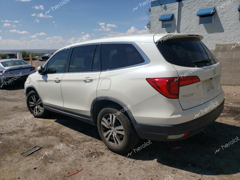 HONDA PILOT EXL 2017 white  gas 5FNYF5H57HB038689 photo #3