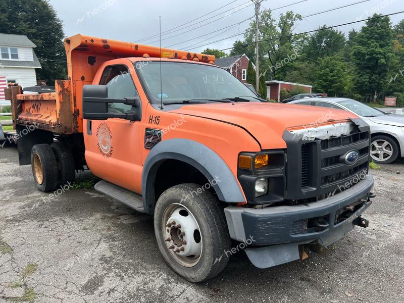 FORD F550 SUPER 2008 orange chassis diesel 1FDAF57R58EE56591 photo #1