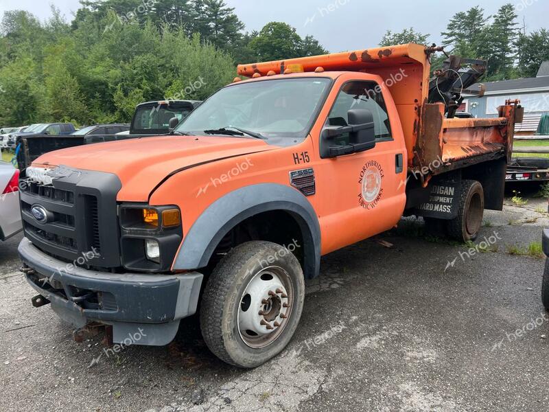 FORD F550 SUPER 2008 orange chassis diesel 1FDAF57R58EE56591 photo #3