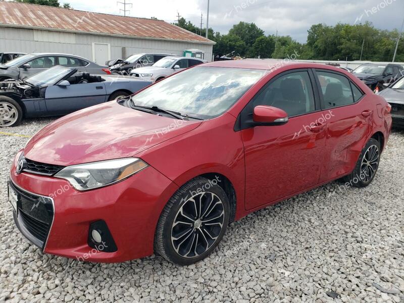 TOYOTA COROLLA L 2015 red sedan 4d gas 2T1BURHE7FC266163 photo #1