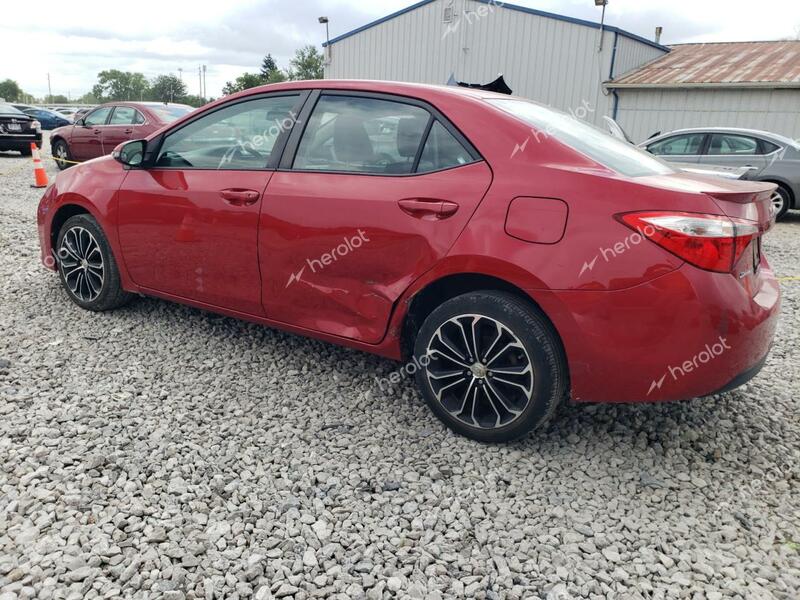 TOYOTA COROLLA L 2015 red sedan 4d gas 2T1BURHE7FC266163 photo #3