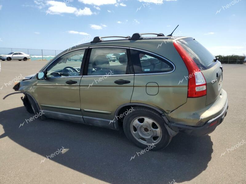 HONDA CR-V LX 2009 green  gas 5J6RE38319L006744 photo #3