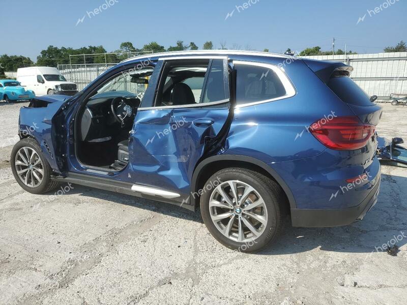 BMW X3 XDRIVE3 2019 blue  gas 5UXTR9C55KLR03369 photo #3