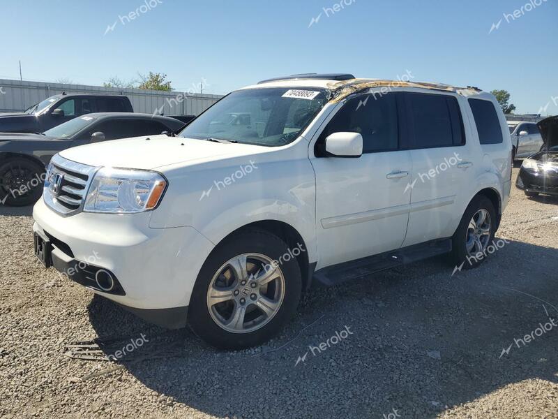 HONDA PILOT EXL 2014 white 4dr spor gas 5FNYF3H67EB010688 photo #1