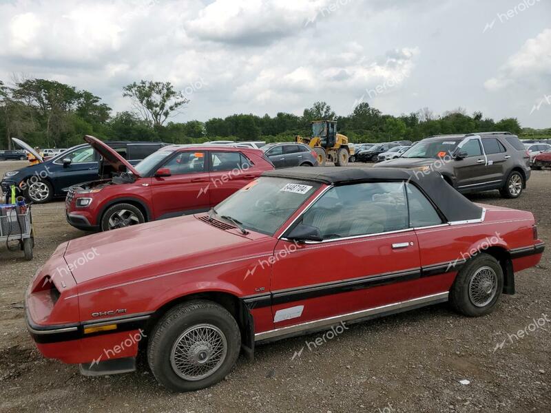 PONTIAC J2000 LE 1984 red converti gas 1G2AC6700E7266349 photo #1