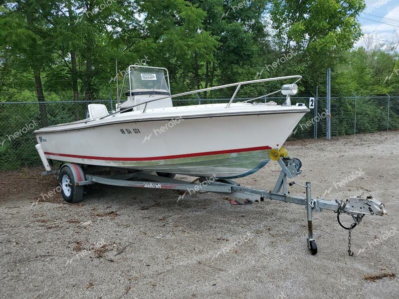 WELLS CARGO BOAT W/TRL 1989 white   WELD3487E989 photo #1