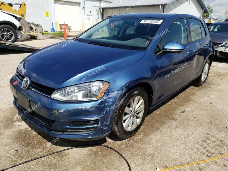 VOLKSWAGEN GOLF S/SE 2016 blue  gas 3VW217AU1GM023422 photo #1