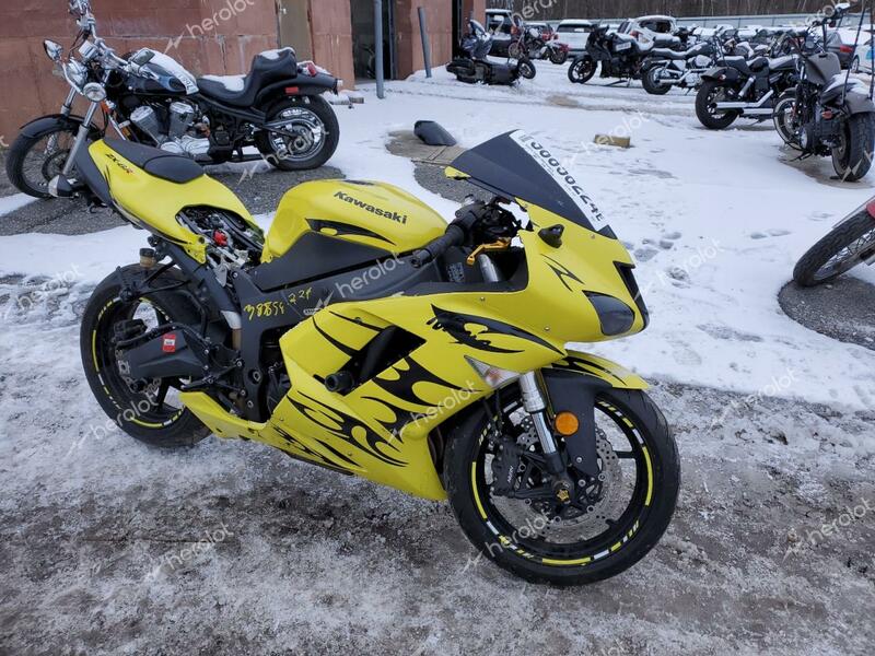 KAWASAKI ZX600 P 2008 yellow  gas JKAZX4P118A045313 photo #1